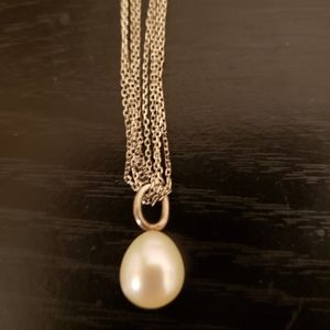 Sterling silver REAL pearl necklace